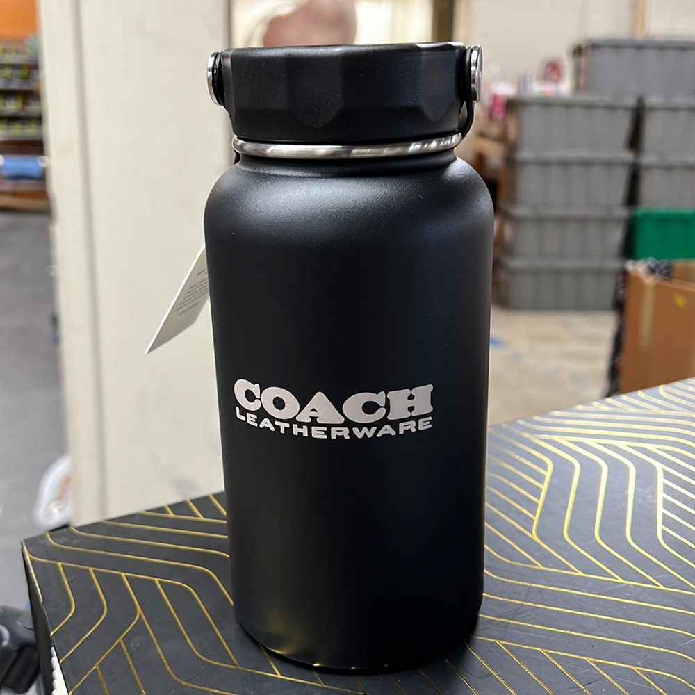 New COACH Black Water Bottle iSealed in Original Package C6392G